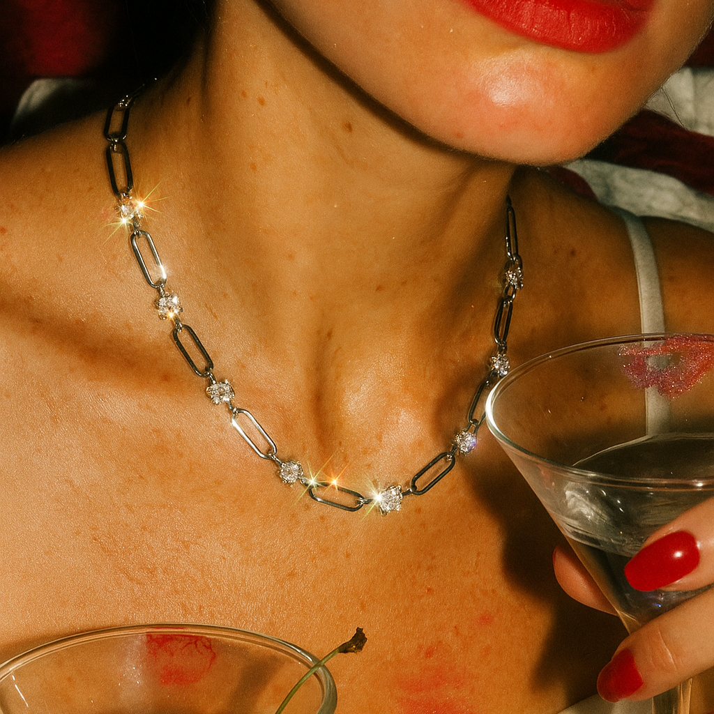 Paperclip Diamond Necklace