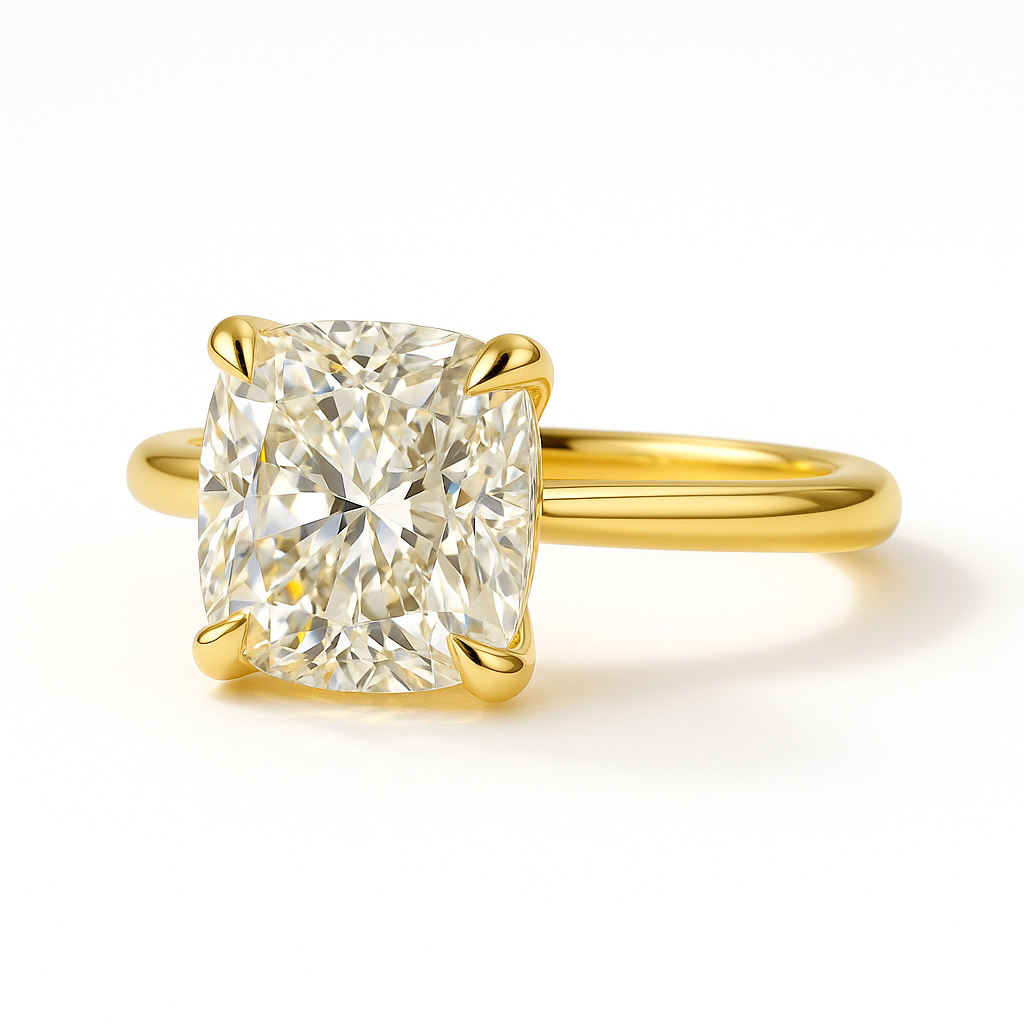 Solitaire Cushion | 3ct Diamond Engagement Ring