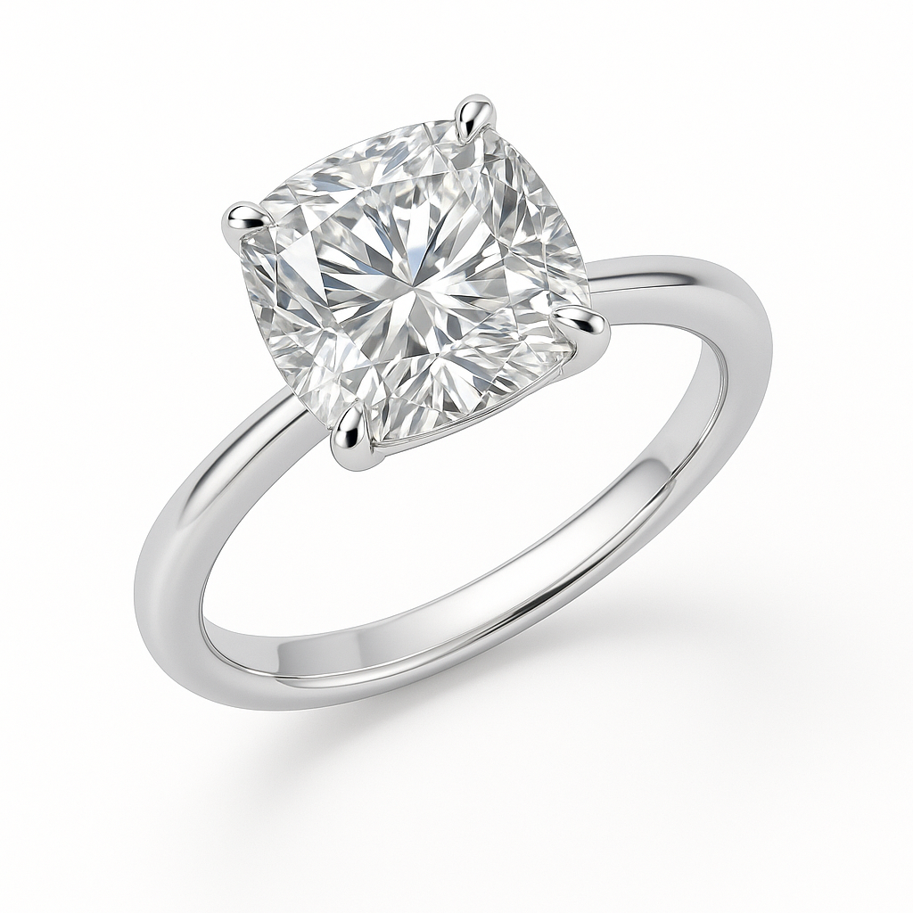 Solitaire Cushion | 3ct Diamond Engagement Ring