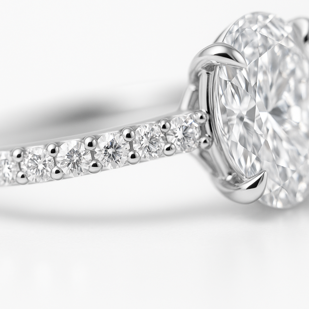 Pavé Oval | 3ct Diamond Engagement Ring