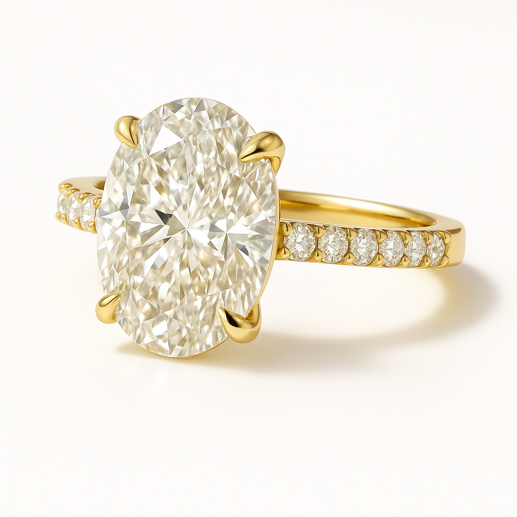 Pavé Oval | 3ct Diamond Engagement Ring