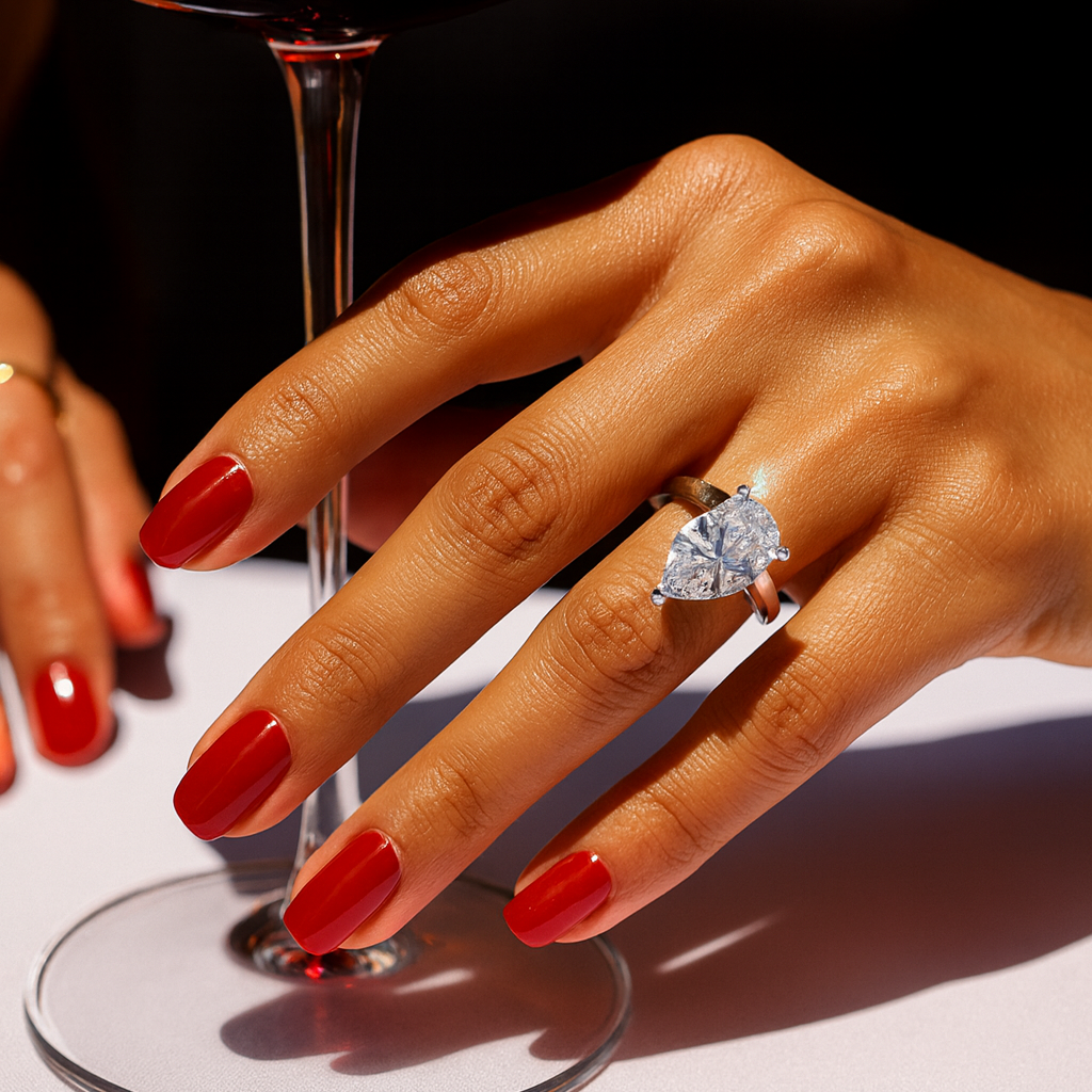 Solitaire Pear | 3ct Diamond Engagement Ring