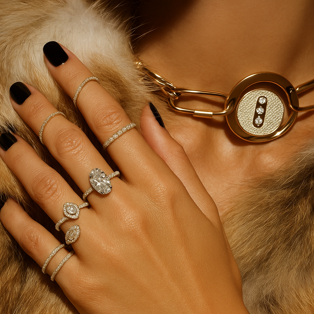 Hidden Halo Pavé Oval | 3ct Diamond Engagement Ring