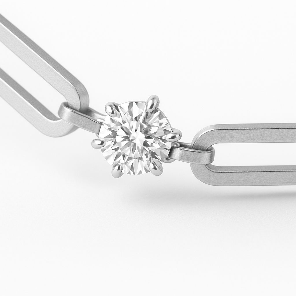 Paperclip Diamond Necklace