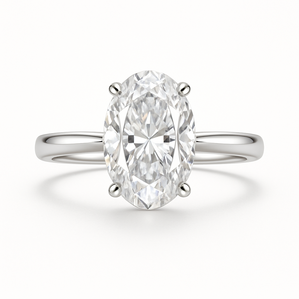 Solitaire Oval | 3ct Diamond Engagement Ring
