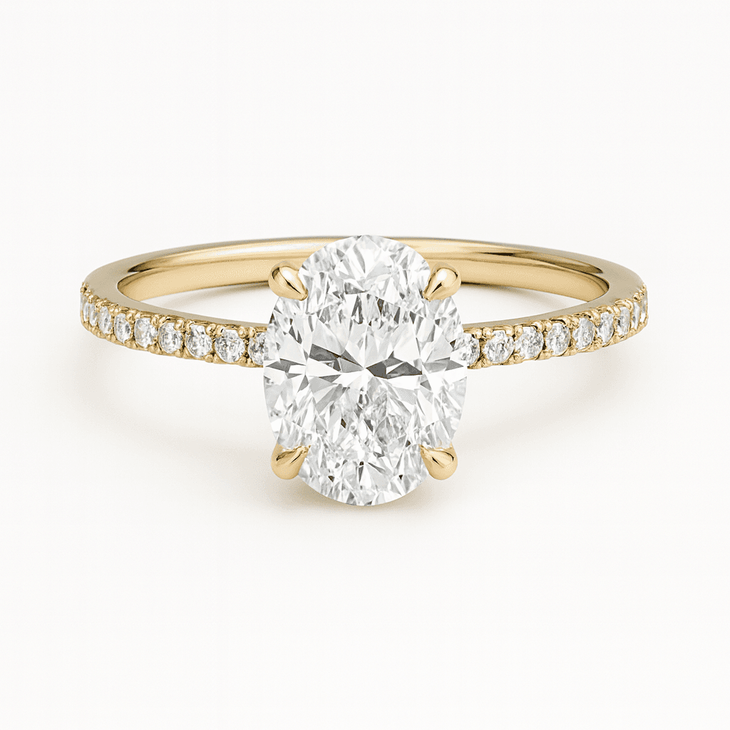 Secret Aura Halo Oval 2ct Diamond