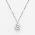 3ct Round Diamond Pendant Necklace