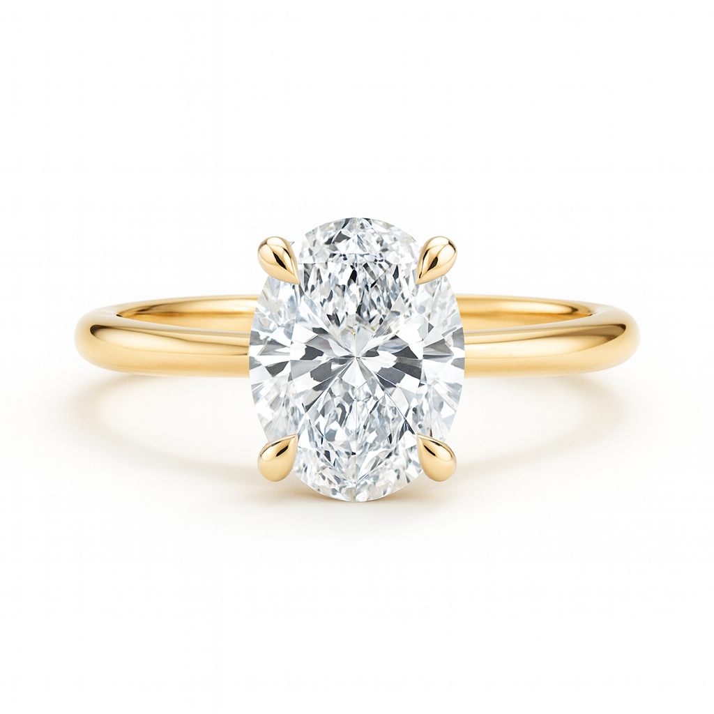 Elodie Oval Glow Solitaire 2ct Diamond