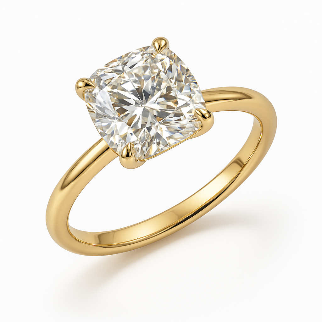 Solitaire Cushion | 3ct Diamond Engagement Ring