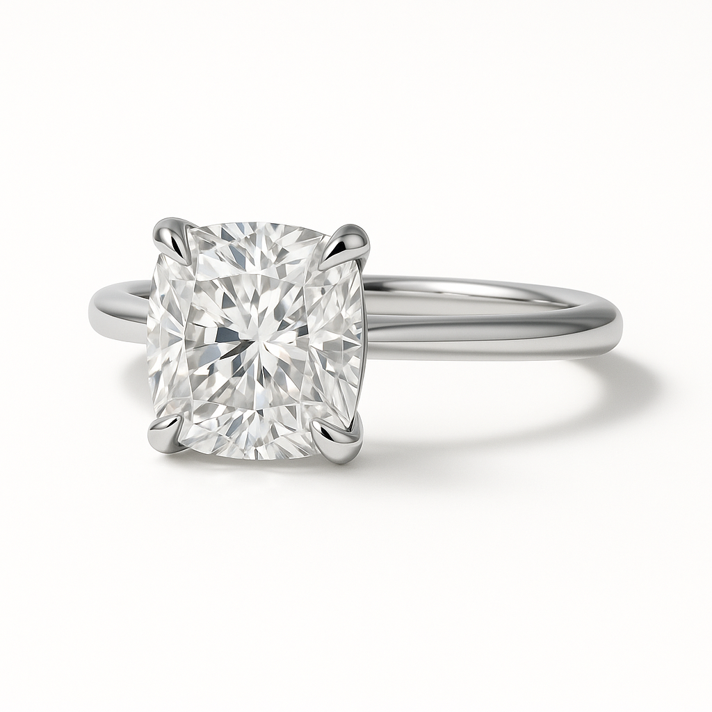 Solitaire Cushion | 3ct Diamond Engagement Ring
