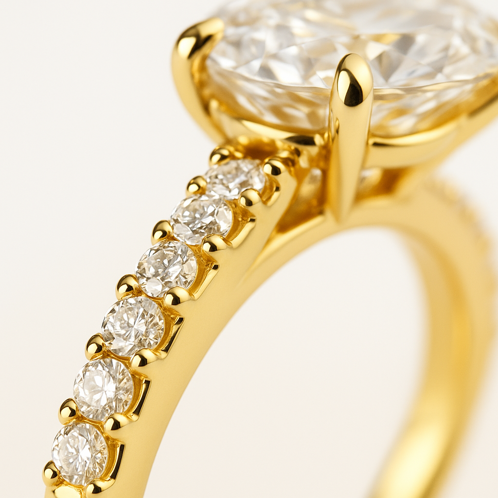 Pavé Oval | 3ct Diamond Engagement Ring