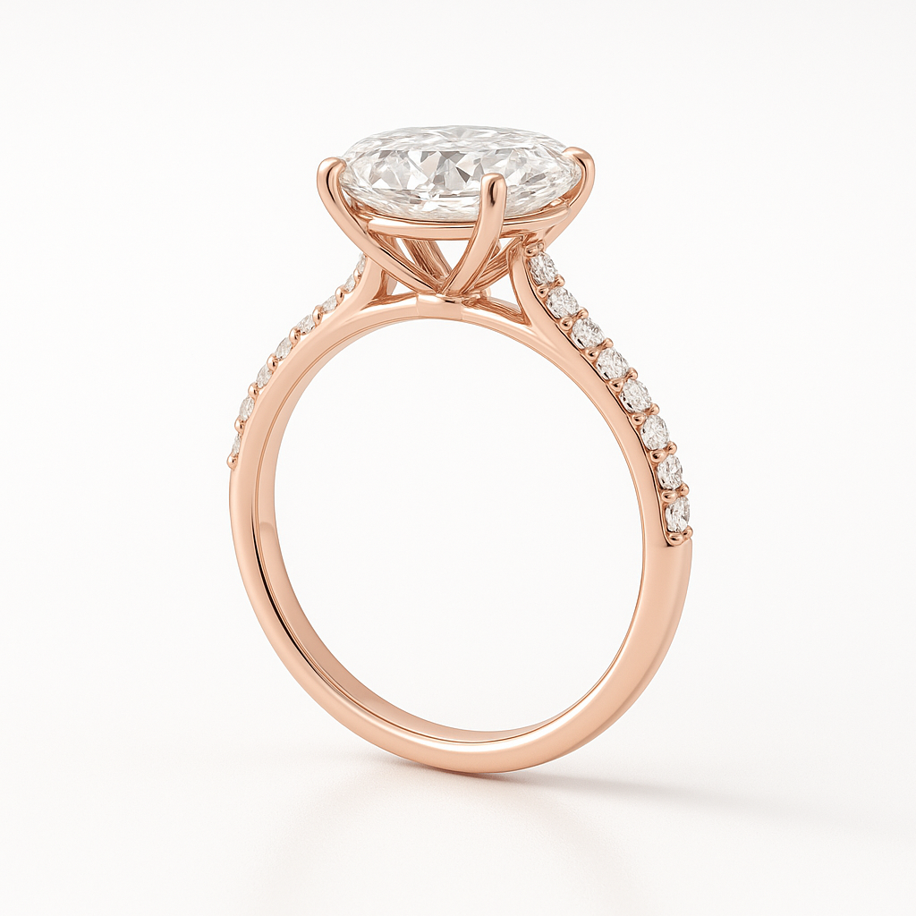 Pavé Oval | 3ct Diamond Engagement Ring