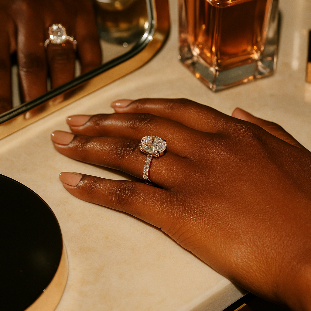 Pavé Oval | 3ct Diamond Engagement Ring