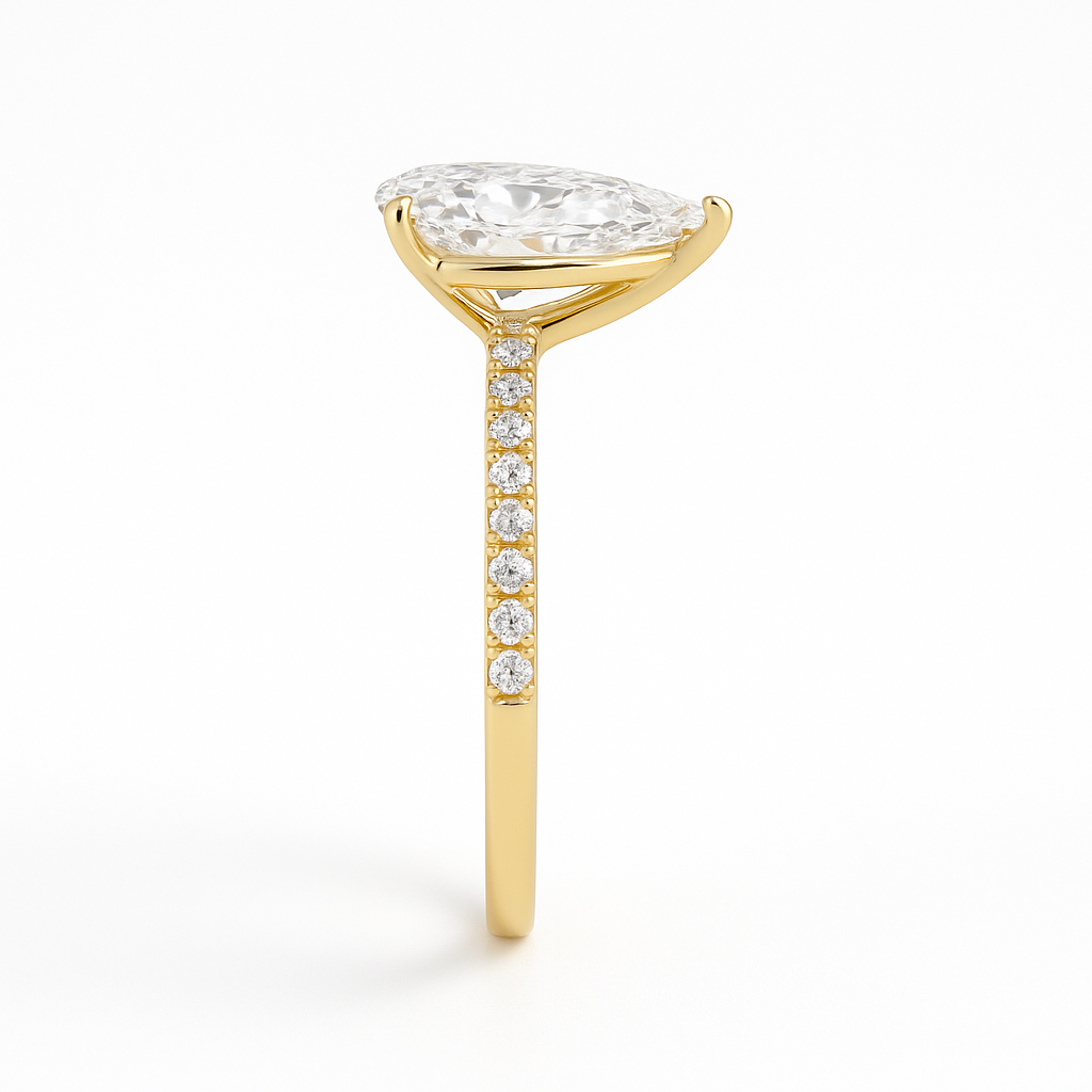 Pavé Pear | 3ct Diamond Engagement Ring