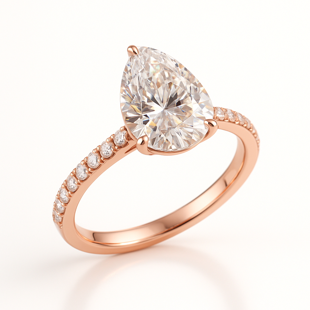 Pavé Pear | 3ct Diamond Engagement Ring