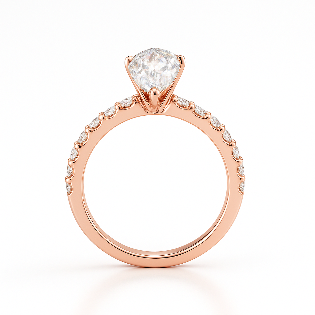 Pavé Pear | 3ct Diamond Engagement Ring