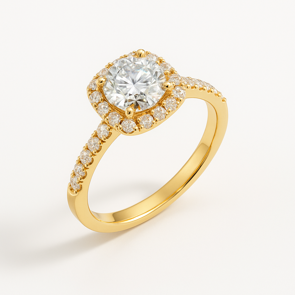 Halo Pavé Round | 3ct Diamond Engagement Ring