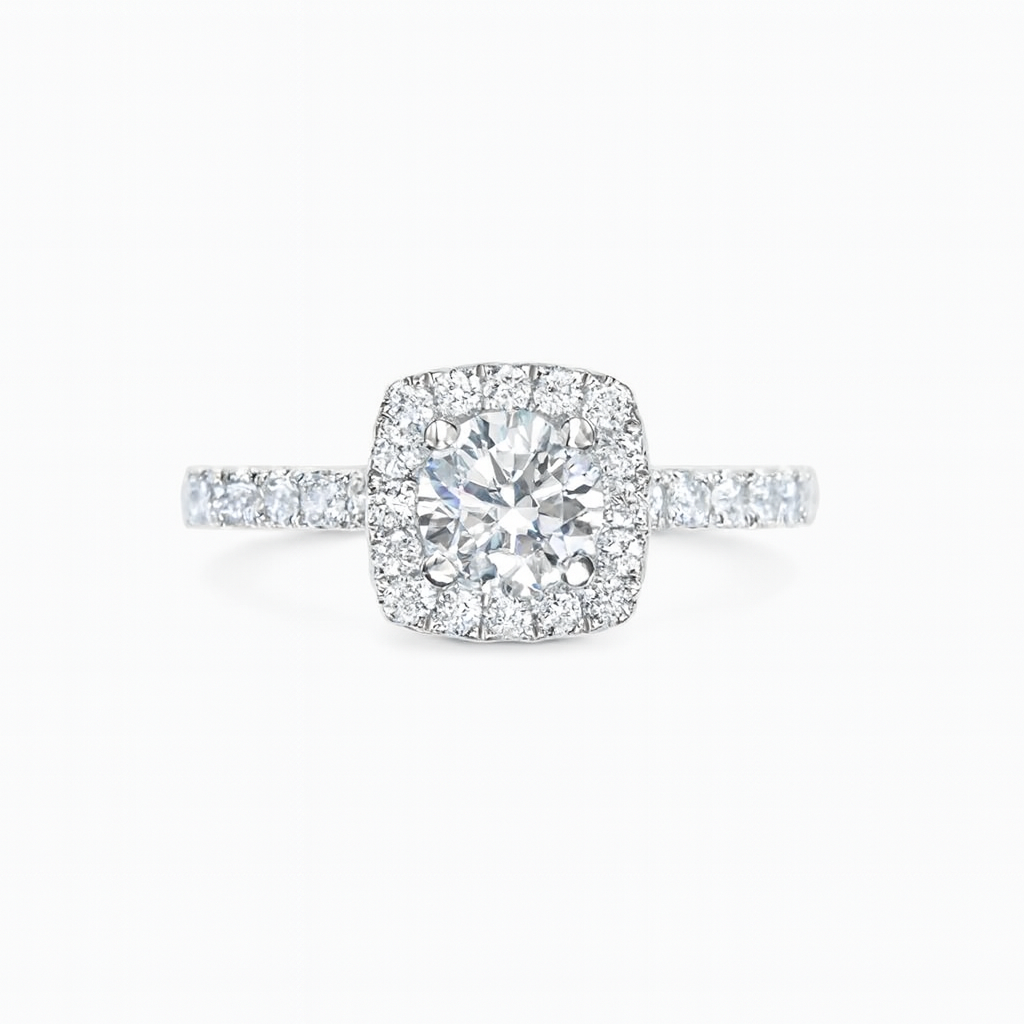 Halo Pavé Round | 3ct Diamond Engagement Ring