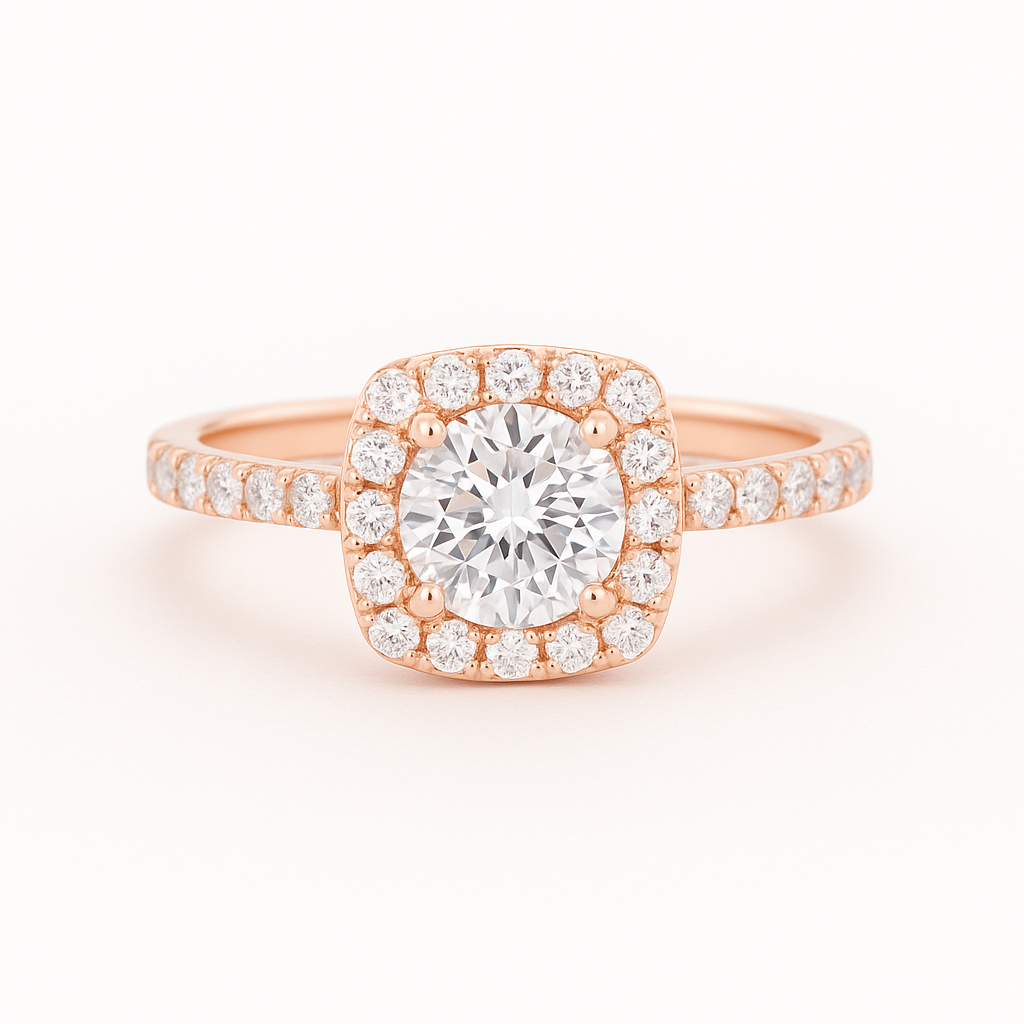Halo Pavé Round | 3ct Diamond Engagement Ring