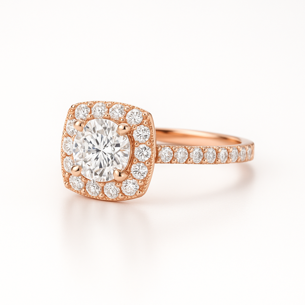Halo Pavé Round | 3ct Diamond Engagement Ring