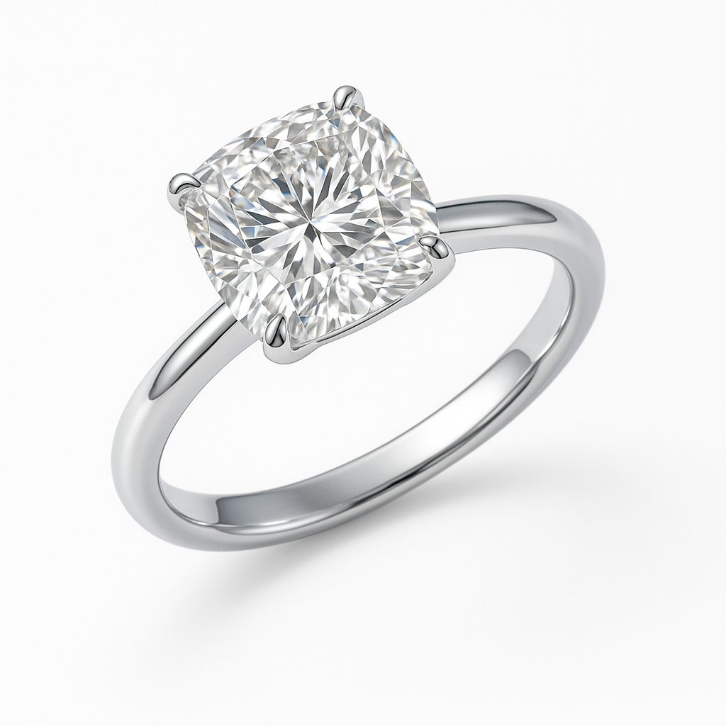 Solitaire Cushion | 3ct Diamond Engagement Ring