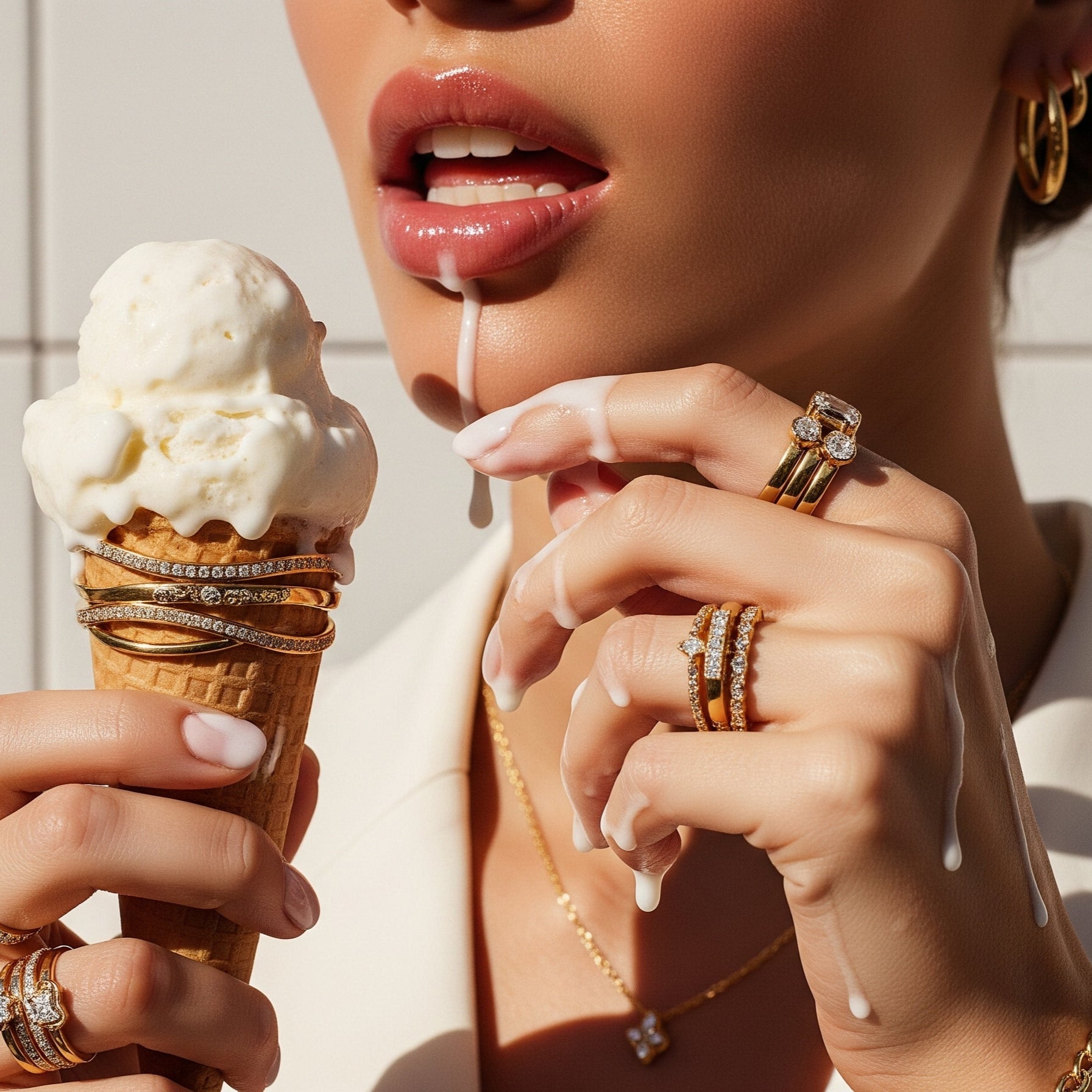 The Whisper Light Pavé – 3ct Oval Lab-Grown Diamond Hidden Halo Pavé Ring