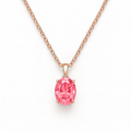 3ct Oval Pink Diamond Pendant Necklace