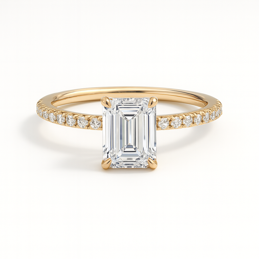 Secret Aura Halo Emerald 1ct Diamond