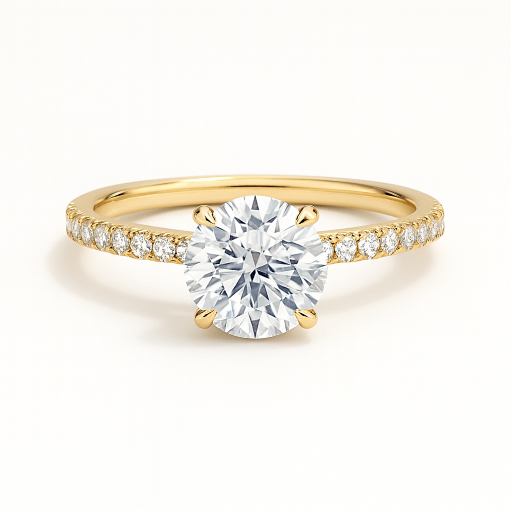 Secret Aura Halo Round 1ct Diamond