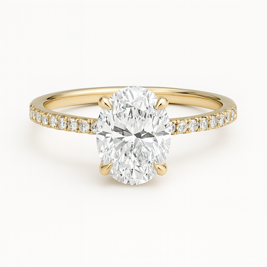 Secret Aura Halo Oval 2ct Diamond