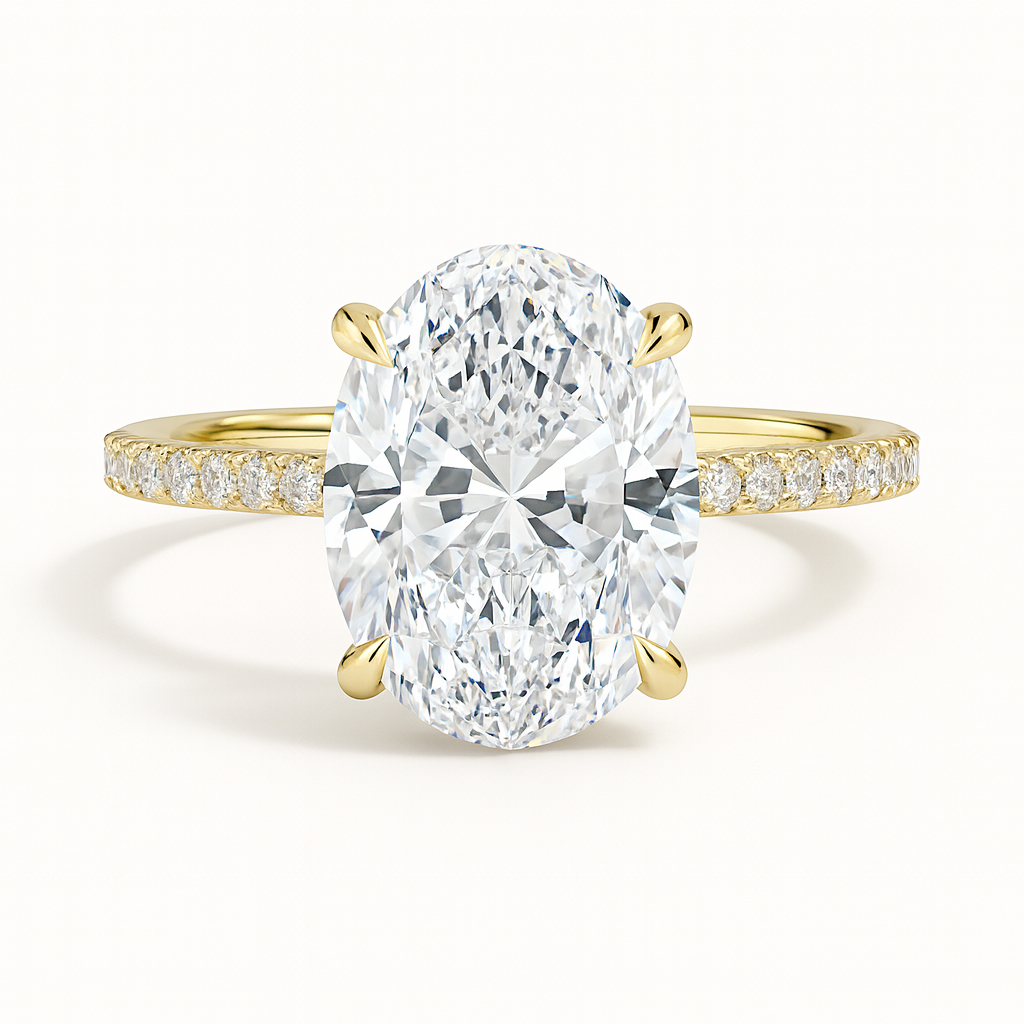 Secret Aura Halo Oval 3ct Diamond