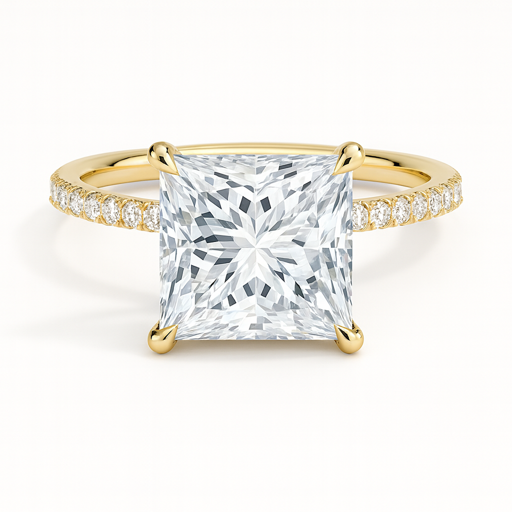 Secret Aura Halo Princess 3ct Diamond