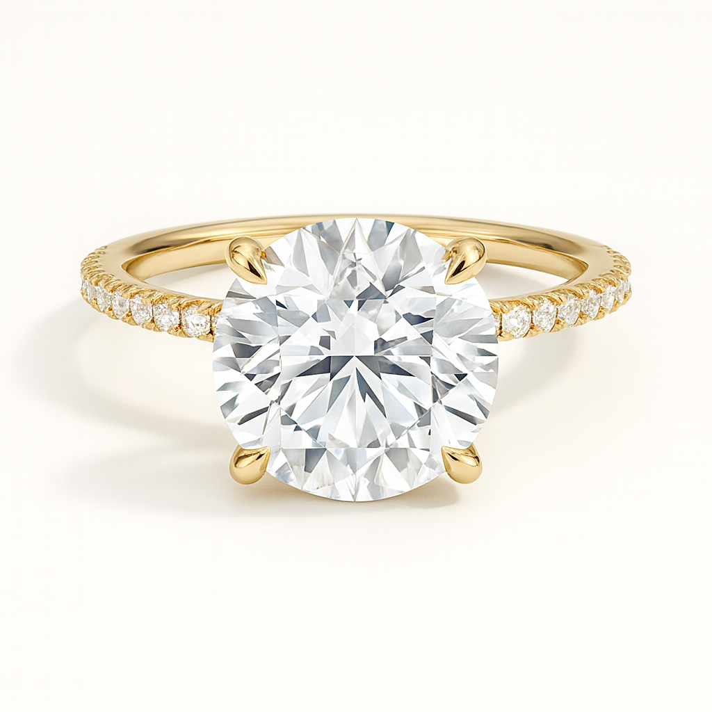 Secret Aura Halo Round 3ct Diamond