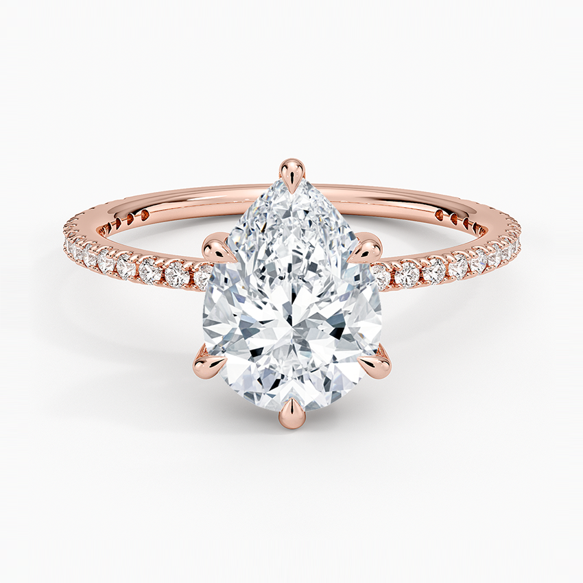 Secret Aura Halo Pear 2ct Diamond