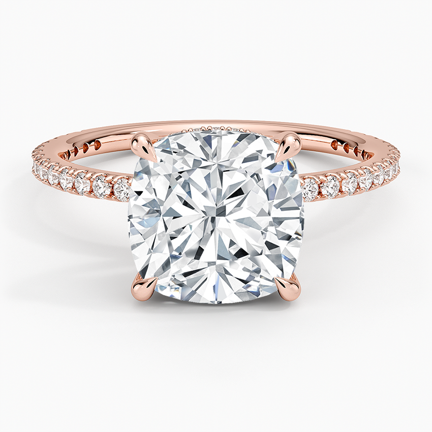 Secret Aura Halo Cushion 3ct Diamond