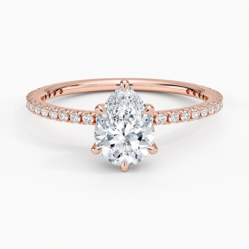 Secret Aura Halo Pear 1ct Diamond