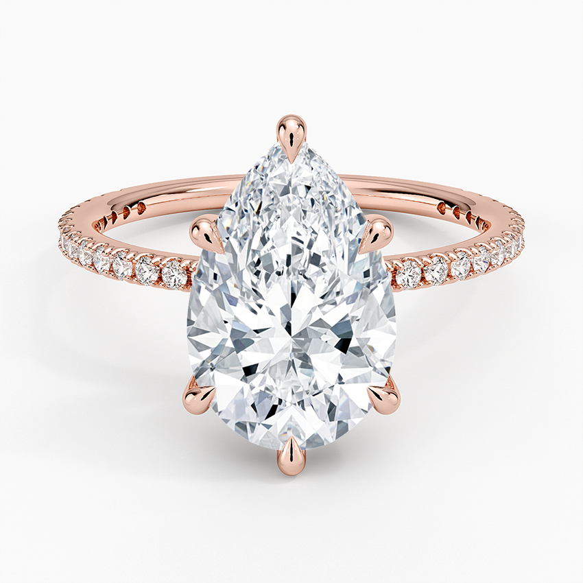 Secret Aura Halo Pear 3ct Diamond