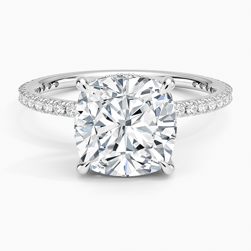 Secret Aura Halo Cushion 3ct Diamond