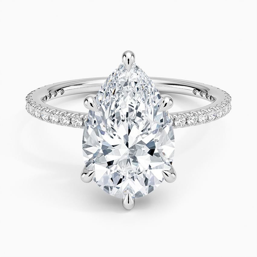 Secret Aura Halo Pear 3ct Diamond