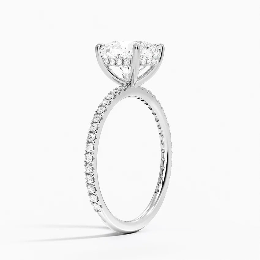 Secret Aura Halo Cushion 2ct Diamond