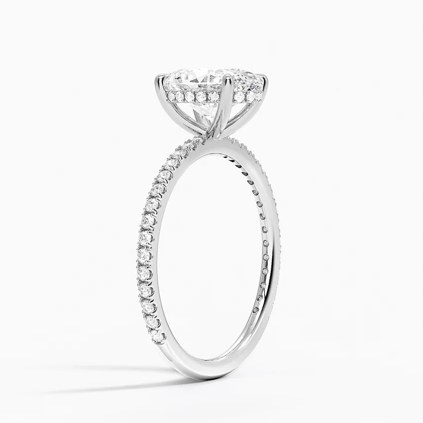 Secret Aura Halo Oval 2ct Diamond