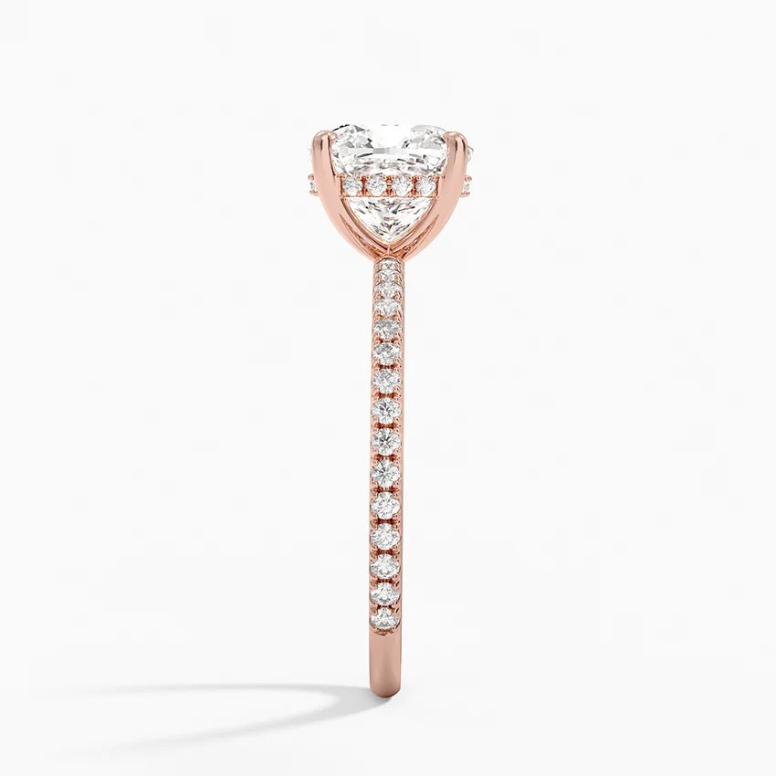 Secret Aura Halo Cushion 2ct Diamond