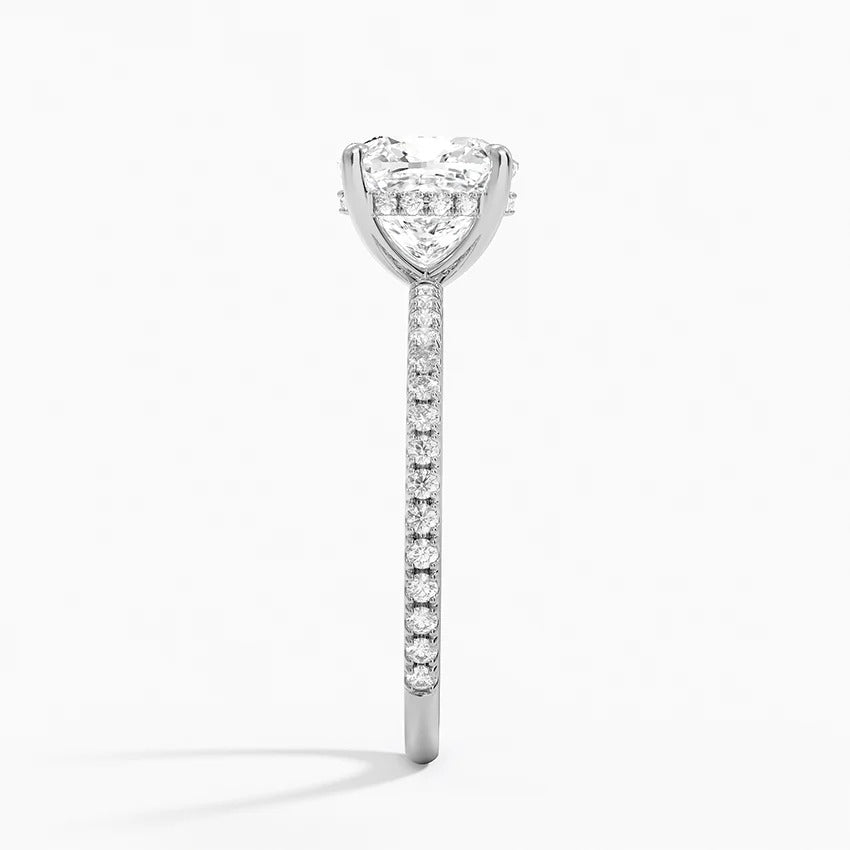 Secret Aura Halo Cushion 2ct Diamond