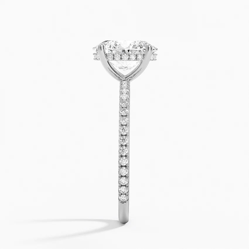 Secret Aura Halo Oval 2ct Diamond