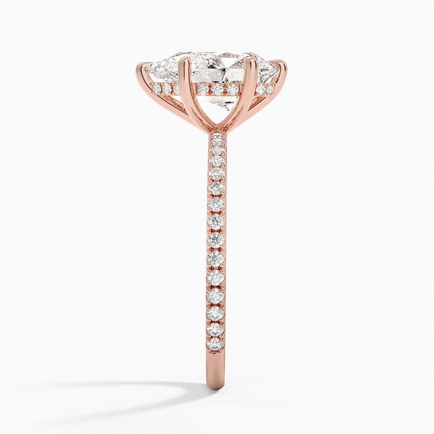 Secret Aura Halo Pear 2ct Diamond