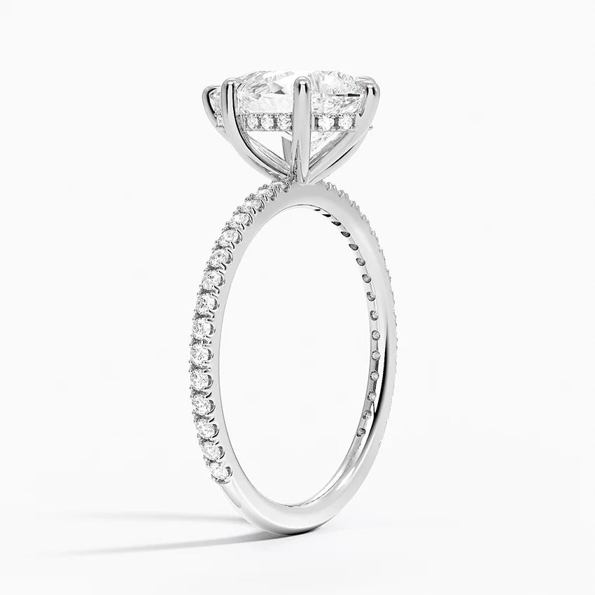 Secret Aura Halo Pear 2ct Diamond