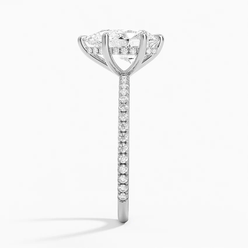 Secret Aura Halo Pear 2ct Diamond