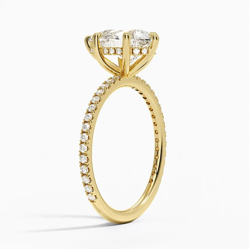 Secret Aura Halo Pear 2ct Diamond