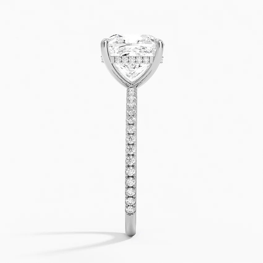 Secret Aura Halo Cushion 3ct Diamond