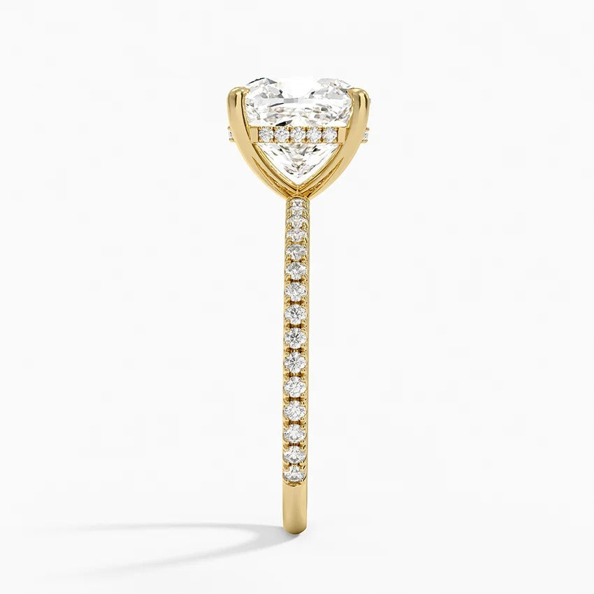 Secret Aura Halo Cushion 3ct Diamond